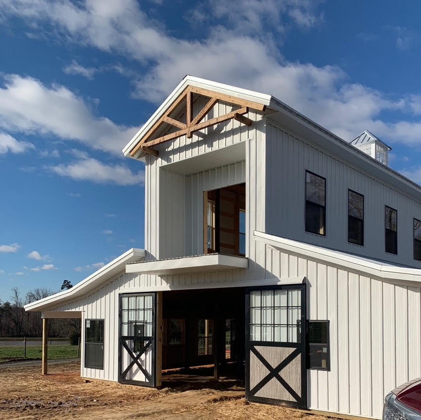 Steel Accent Truss installed in gable
